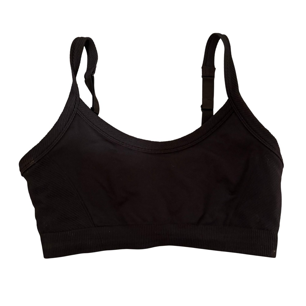 Old navy  Black Seamless Bralette Adjustable Straps Wireless Sports Bra Large